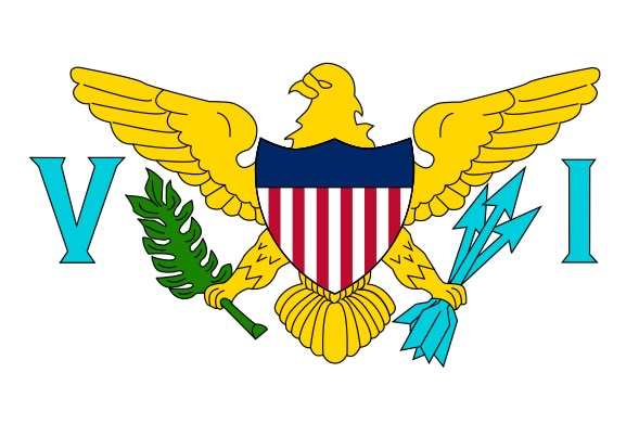 Flag of US Virgin Islands - Caribbean Travel Guide